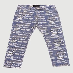 Homme + Femme Denim Pants Logo Print Jeans Size 40 NWT